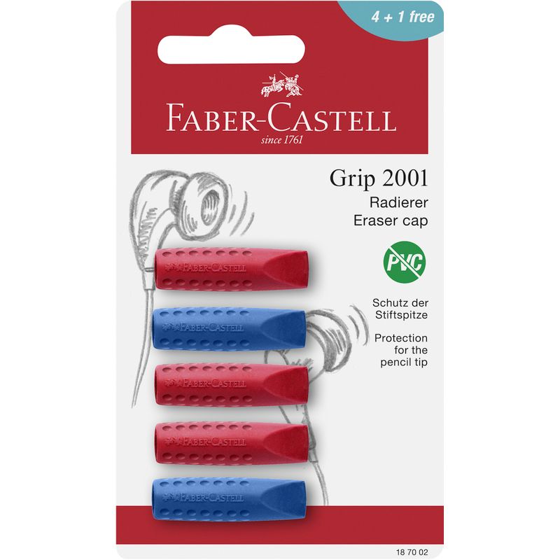 Faber-Castell kupakradír GRIP 2001 5db-os színes bliszterben
