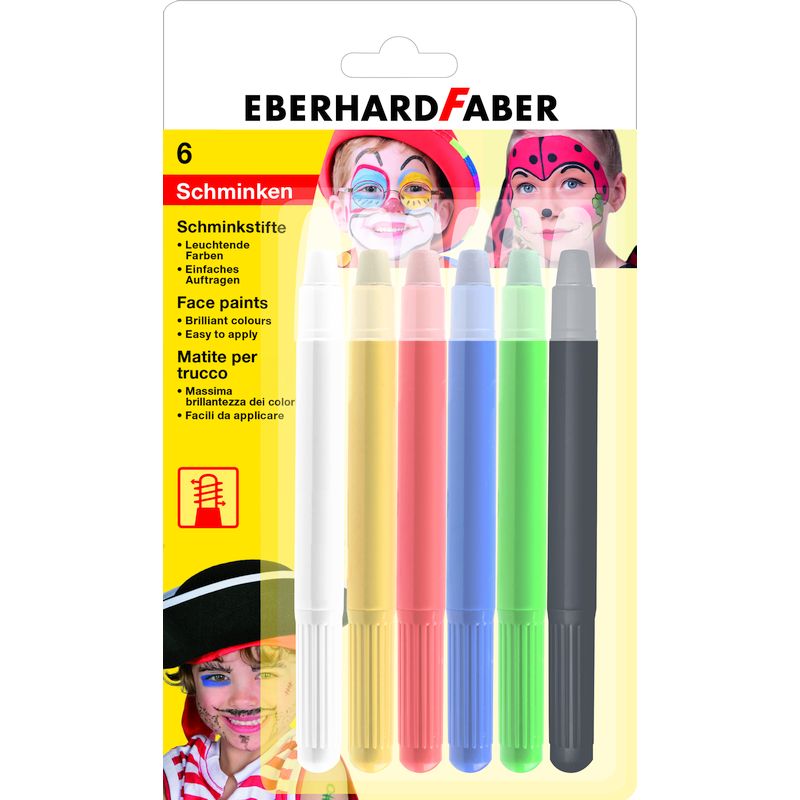 Eberhard Faber arcfestő ceruza készlet 6db-os csavarható BL.