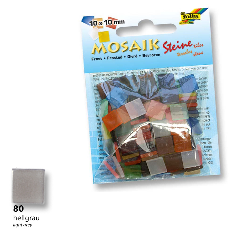 Folia mozaik műgyanta kocka pasztell 10x10mm 190db v.szü