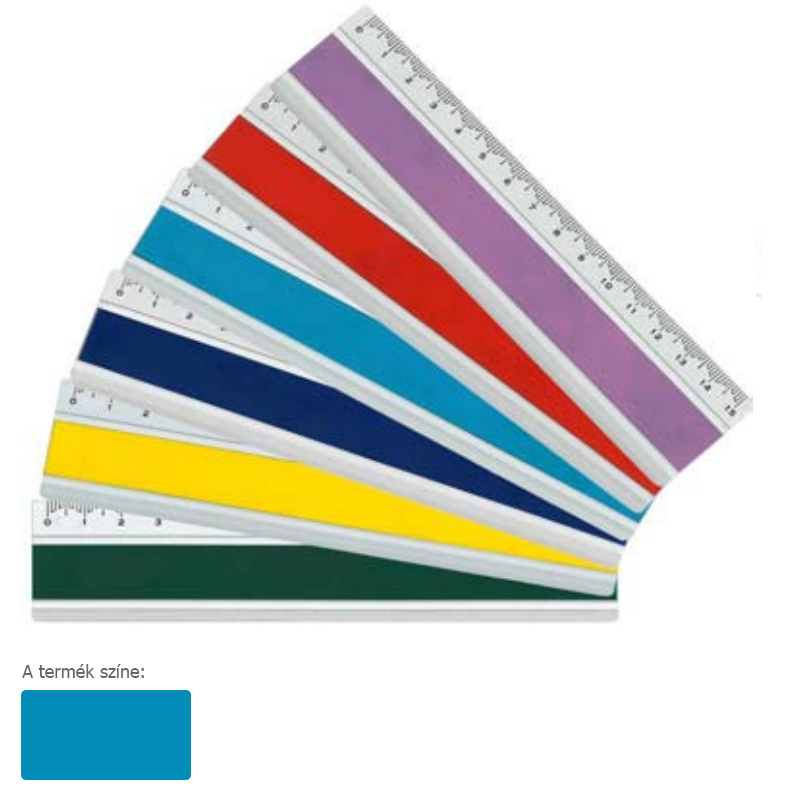 Standardgraph műszaki aluminium vonalzó 15cm joy color türkiz