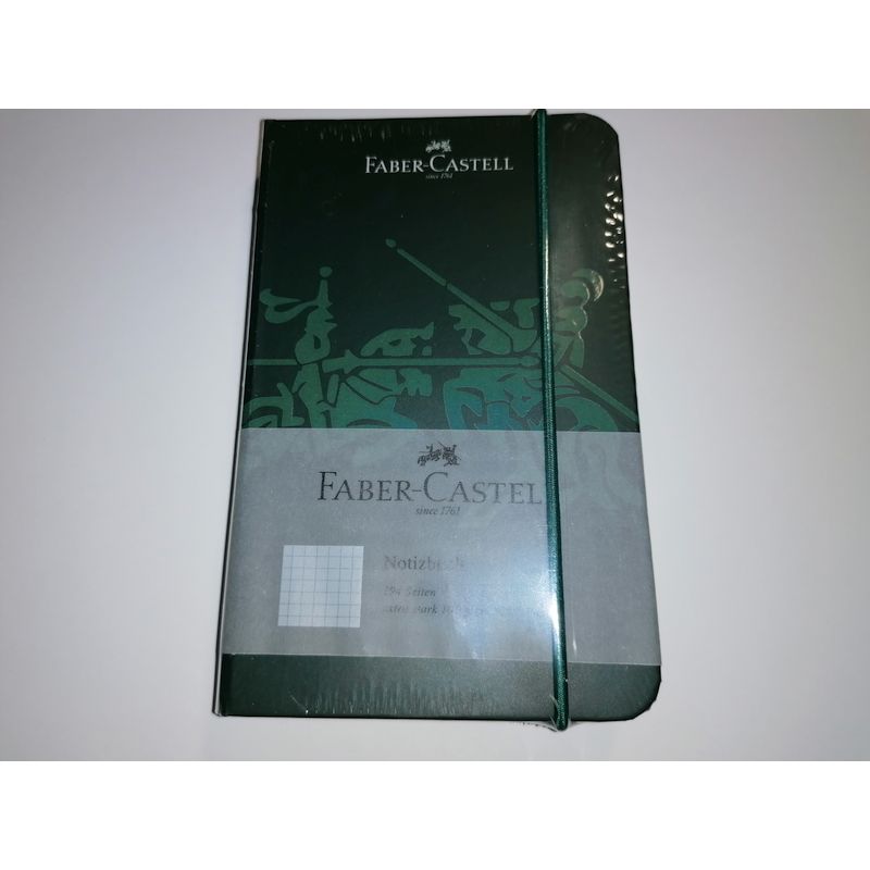 Faber-Castell jegyzetfüzet A/6 zöld 194lapos kockás tolltartóval