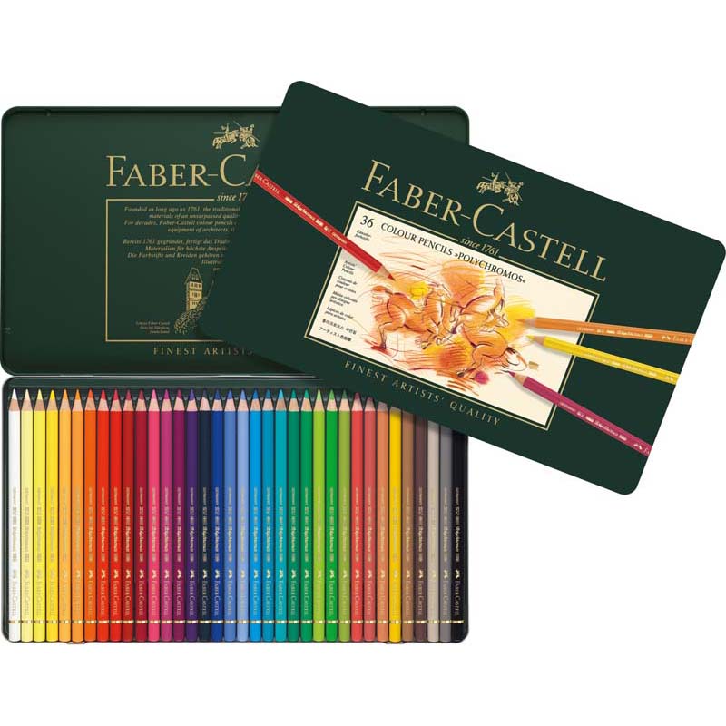 Art and Graphic színes ceruza készlet 36db-os POLYCHROMOS fém dobozban