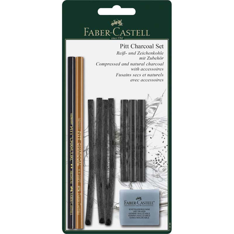 Faber-Castell Pitt faszén készlet 10db blister