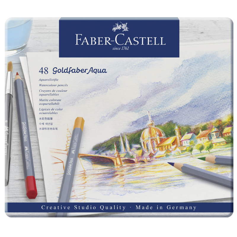 Art and Graphic színes ceruza készlet 48db-os GOLDFABER AQUA fém dobozban