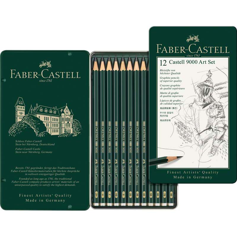 Faber-Castell grafitceruza készlet 12db-os CASTELL 9000 ART 8B-2H