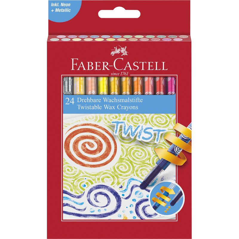 Faber-Castell zsírkréta készlet 24db-os csavarható mechanikával