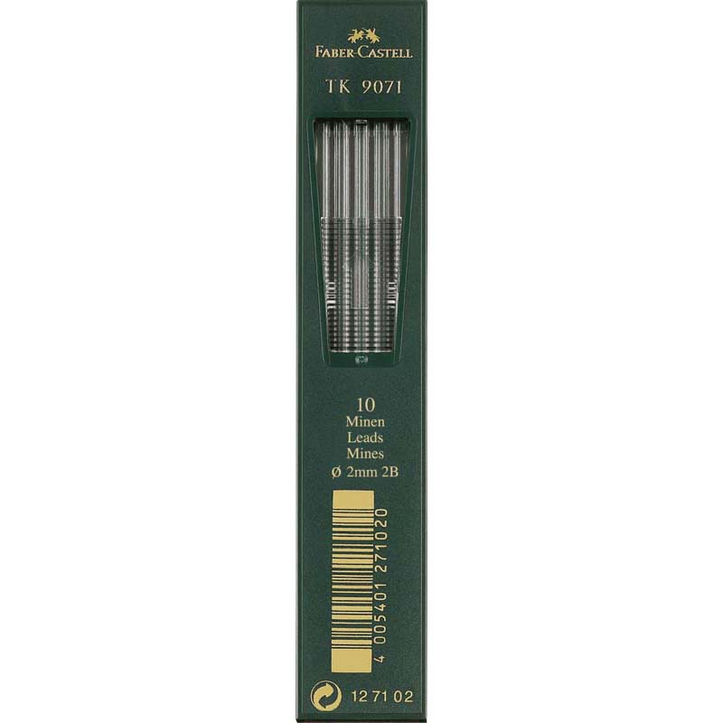 Faber-Castell töltőceruza betét 2mm 2B 10db