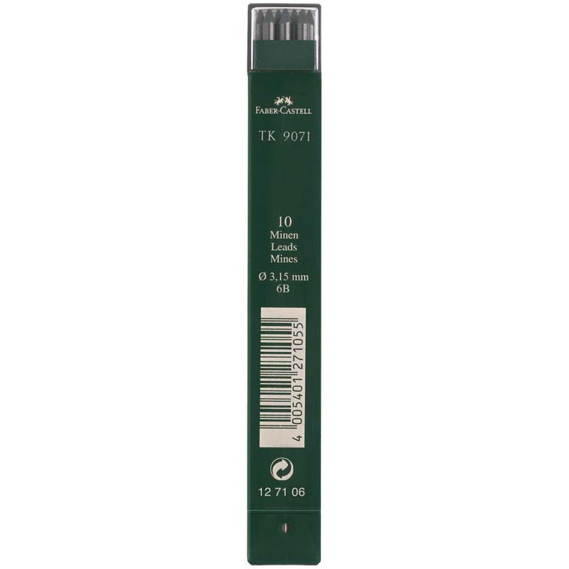 Faber-Castell töltőceruza betét 3,15mm 6B