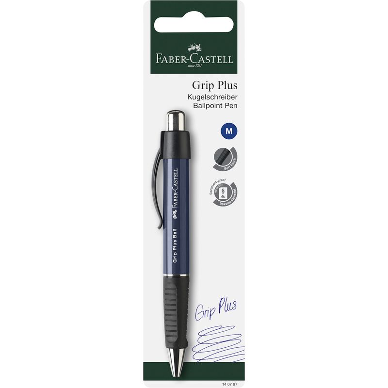 Faber-Castell golyóstoll GRIP PLUS BALL M-es heggyel bliszterben