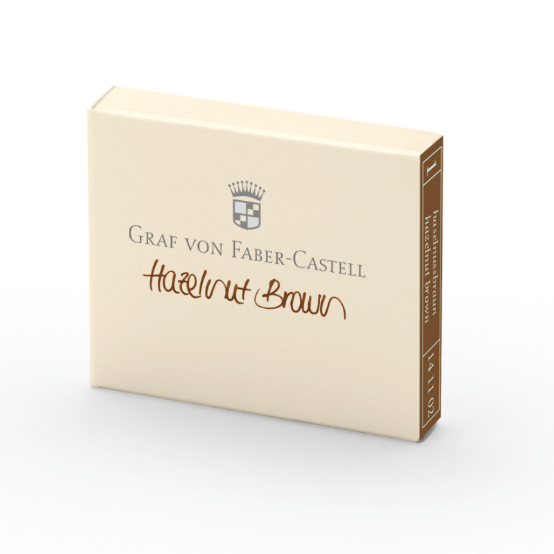 Graf von Faber-Castell tintapatron 6db-os mogyoróbarna