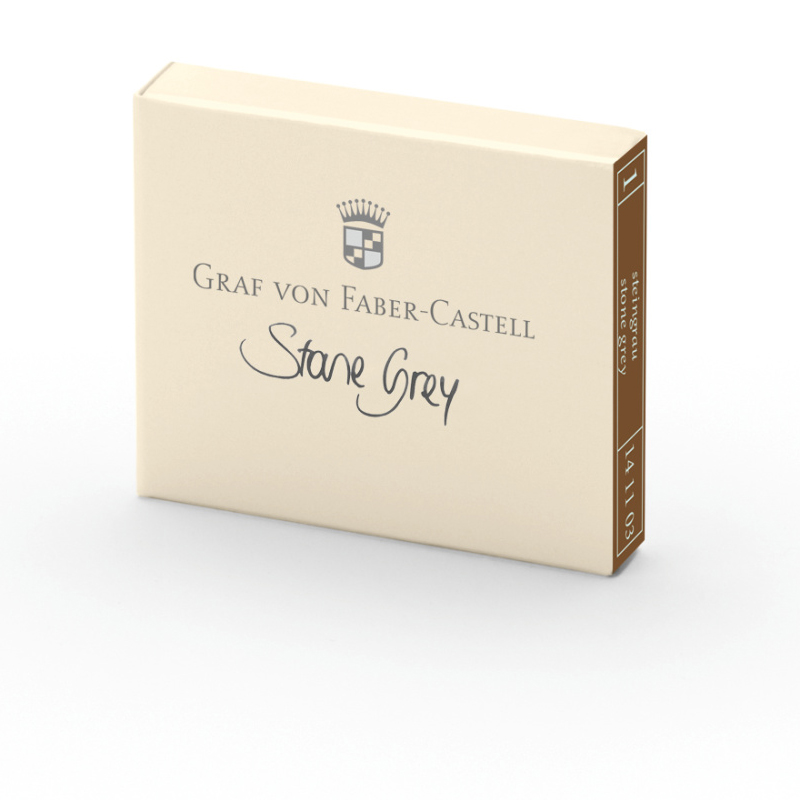 Graf von Faber-Castell tintapatron 6db-os kőszürke