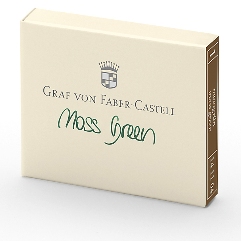 Graf von Faber-Castell tintapatron 6db-os mohazöld
