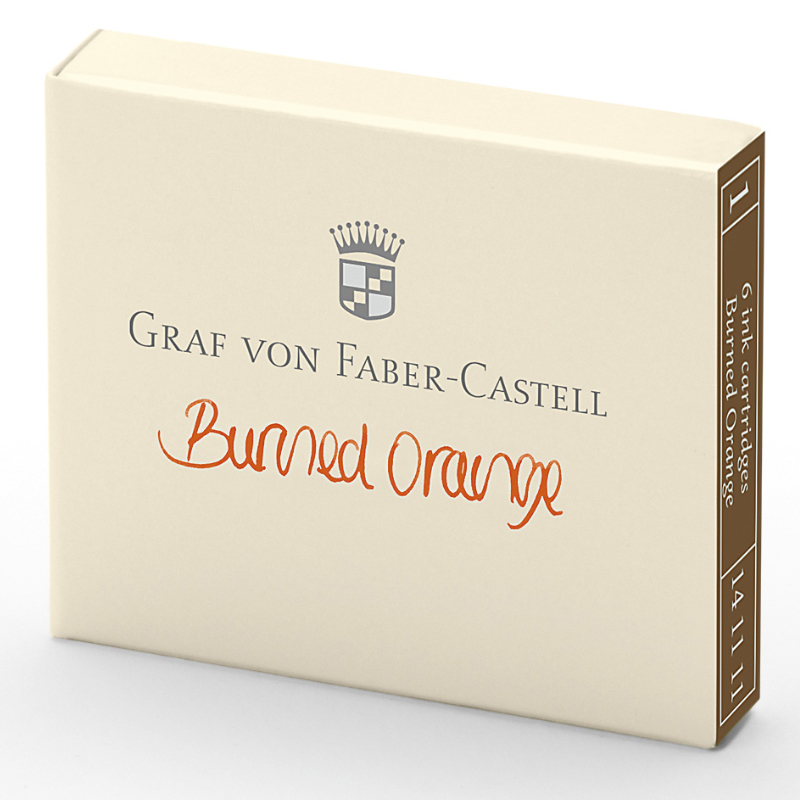 Graf von Faber-Castell tintapatron 6db-os égetett narancs