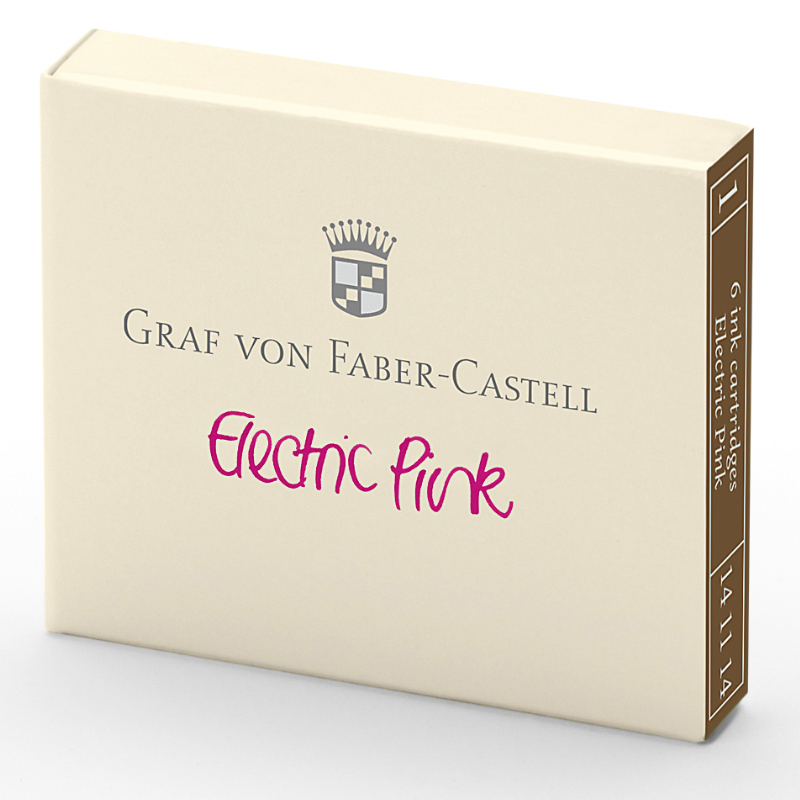Graf von Faber-Castell tintapatron 6db-os elektromos rózsaszín