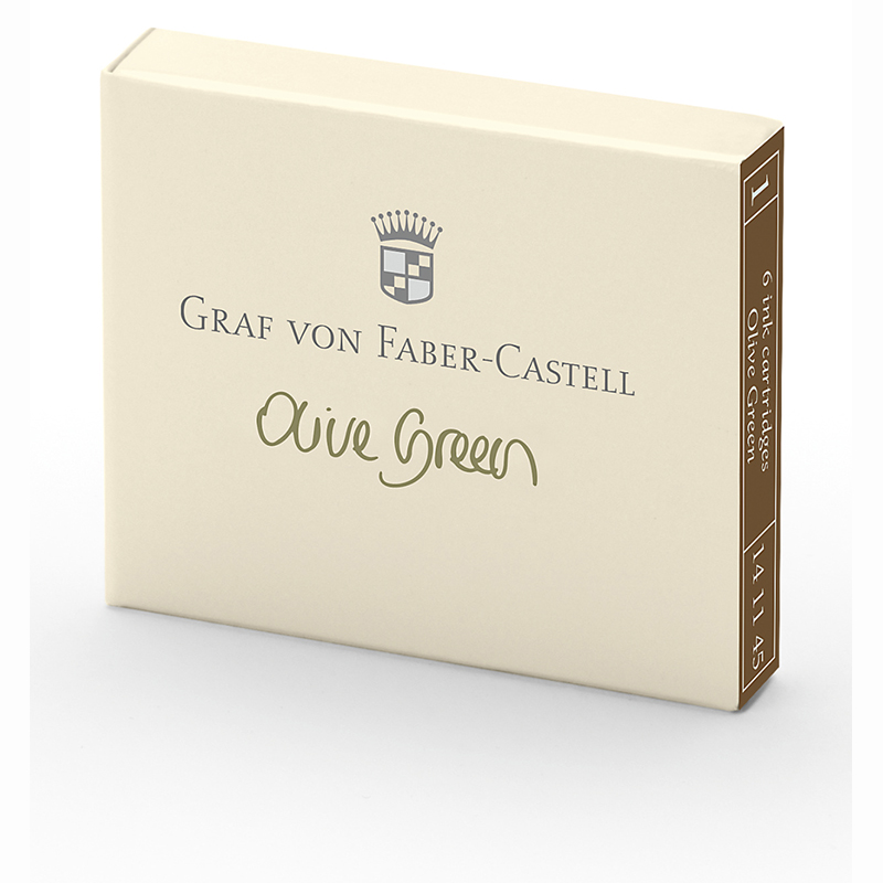 Graf von Faber-Castell tintapatron 6db-os olivazöld