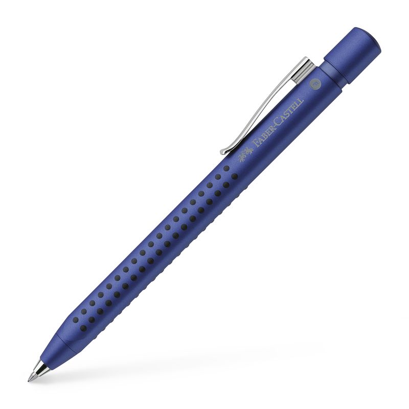 Faber-Castell golyóstoll GRIP 2011 metál kék tolltest F-es fekete tinta