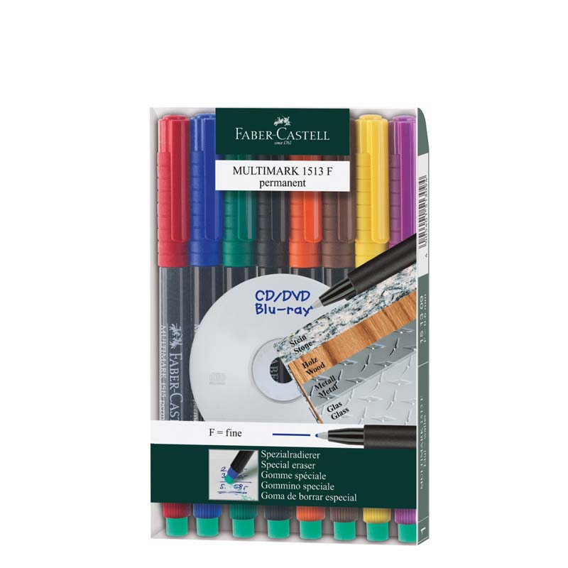 Faber-Castell fóliaíró filc, alkoholos F 8db