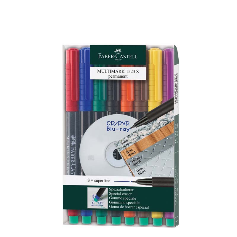 Faber-Castell fóliaíró filc, alkoholos S 8db pb
