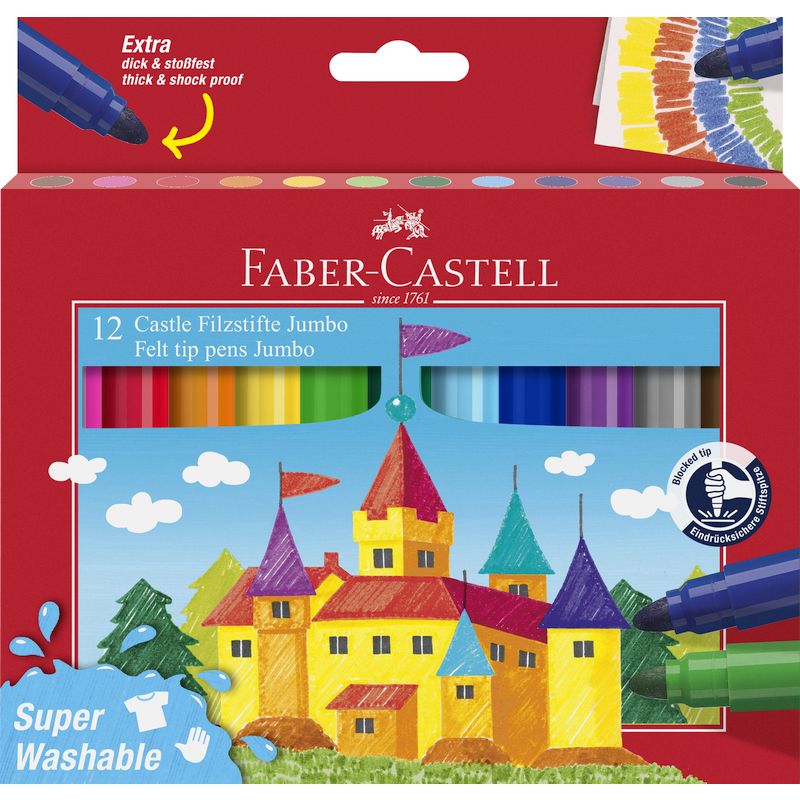 Faber-Castell filctoll készlet 12db-os JUMBO kastélyos