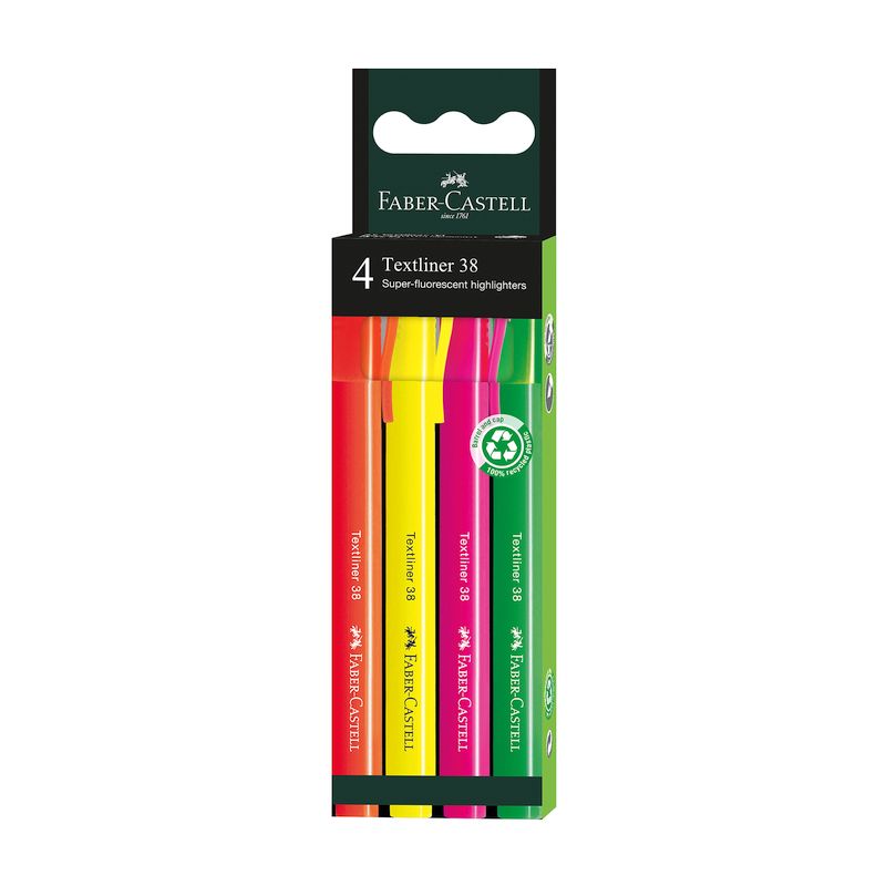 Faber-Castell szövegkiemelő készlet 4db-os 38 FLUO