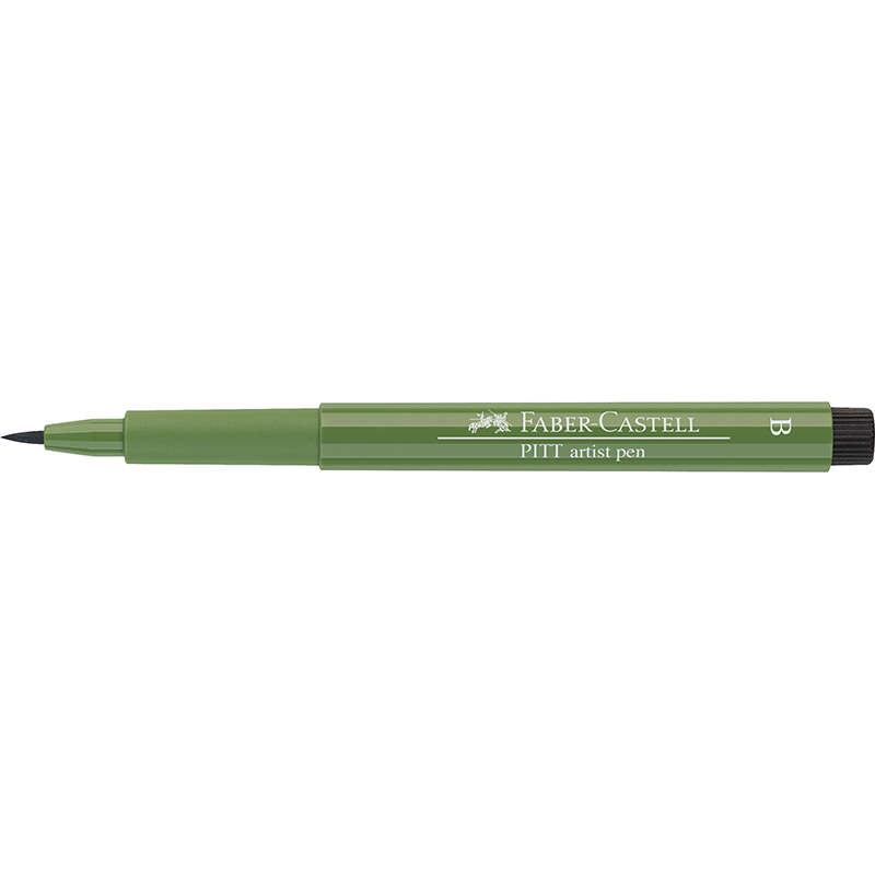 Faber-Castell Pitt művész filc B olivazöld
