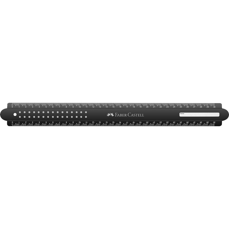 Faber-Castell vonalzó 30cm-es PÖTTYÖS flexibilis (fekete,kék)