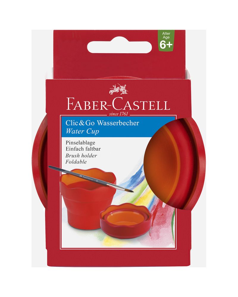Faber-Castell ecsettál CLIC & GO piros