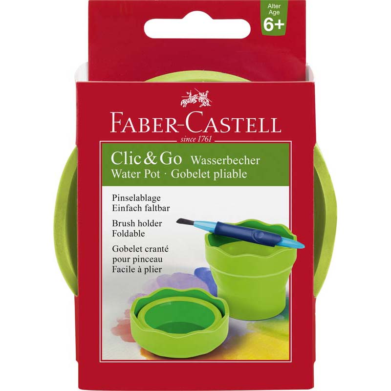 Faber-Castell ecsettál CLIC & GO világoszöld