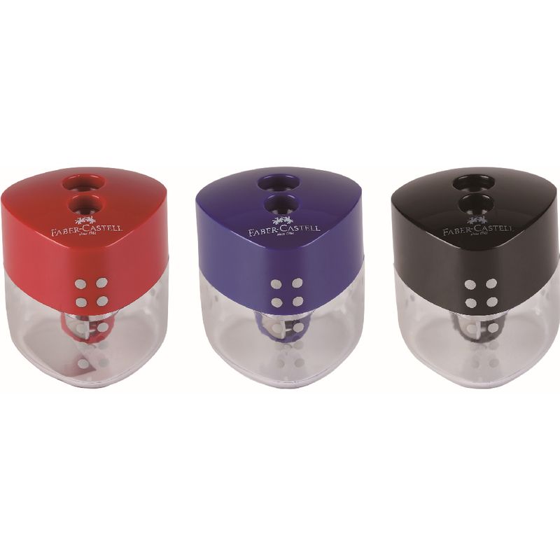 Faber-Castell GRIP hegyező dupla tartályos átlátszó/vegyes színű tető (klasszikus)