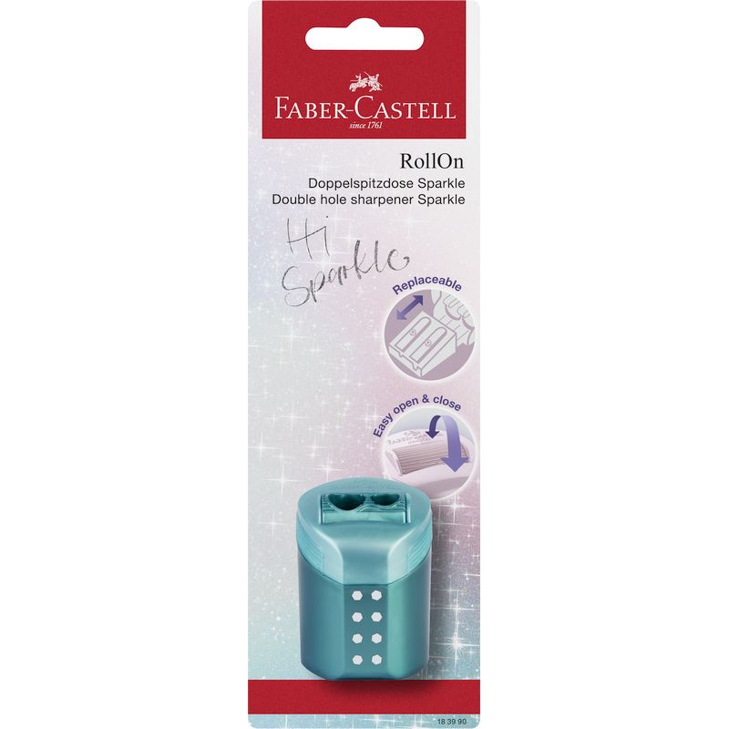 Faber-Castell hegyező RollOn Sparkle dupla tartályos klf. vegyes metál színben BL. 2023