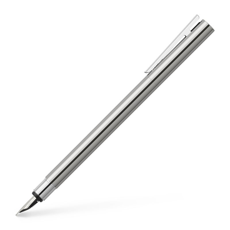 Faber-Castell töltőtoll NEO SLIM fényes rozsdamentes acél test B-s hegy