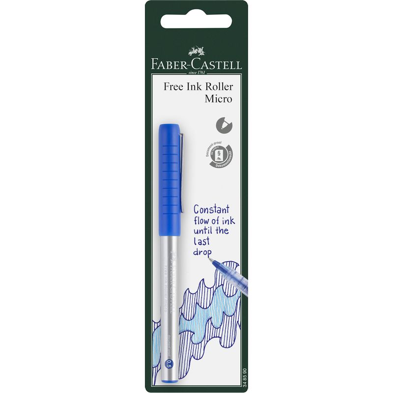 Faber-Castell FREE INK roller toll 0,5mm kék blisterben