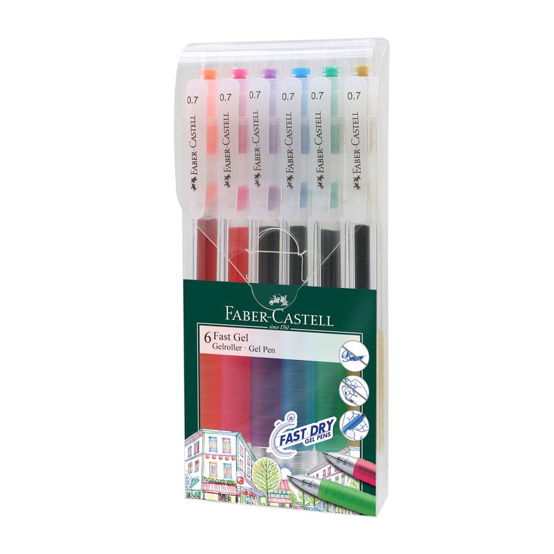 Faber-Castell zselés toll készlet 6db-os 0,7mm FAST