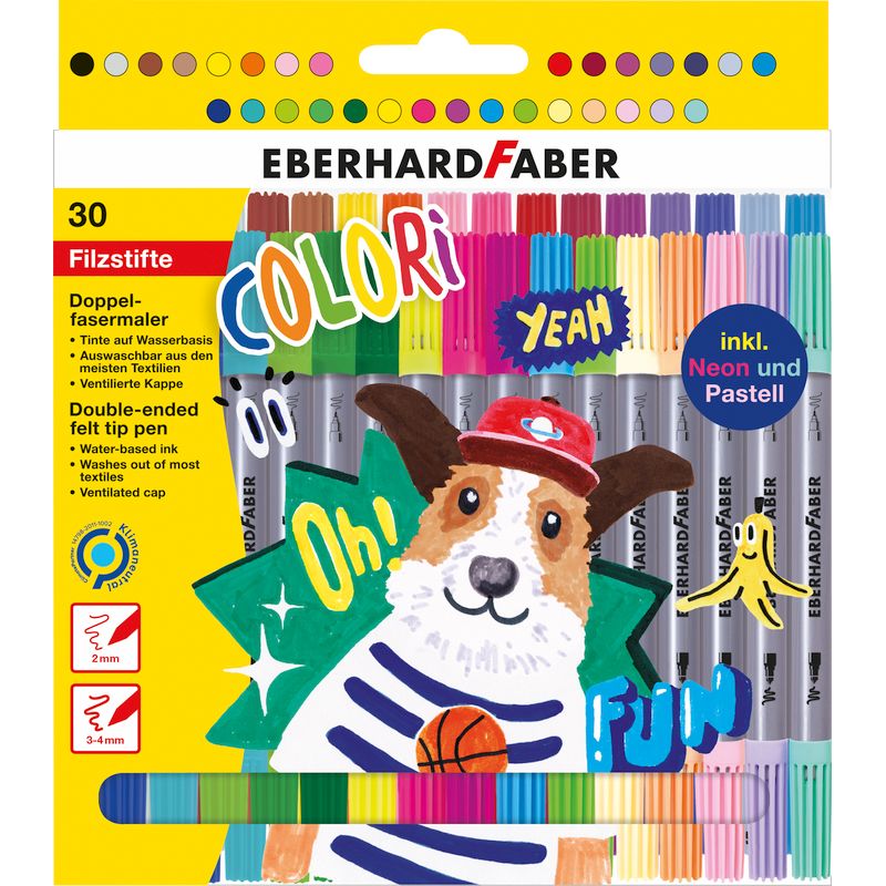 Eberhard Faber filctoll készlet 30db-os kétvégű COLORI