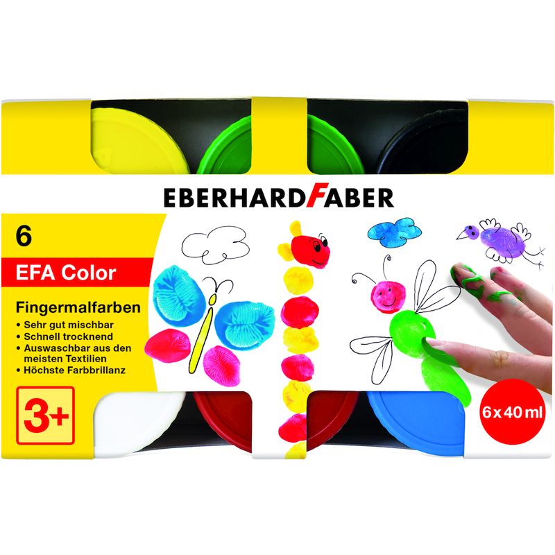 Eberhard Faber ujjfesték készlet 6db-os 40ml tégelyes