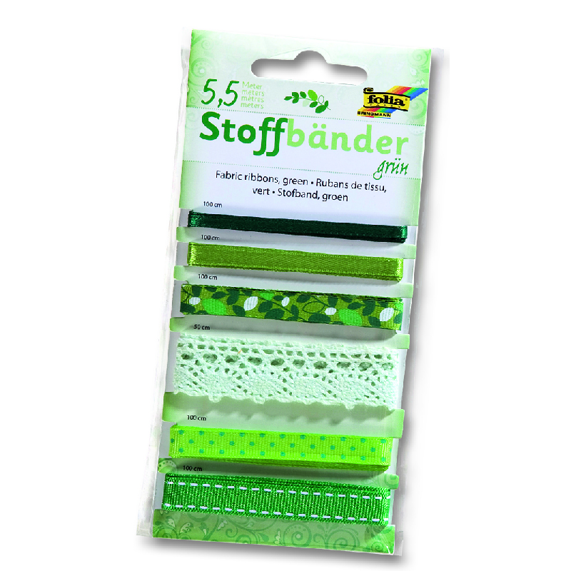 Folia dekorációs szalag szett 6db/csomag zöld