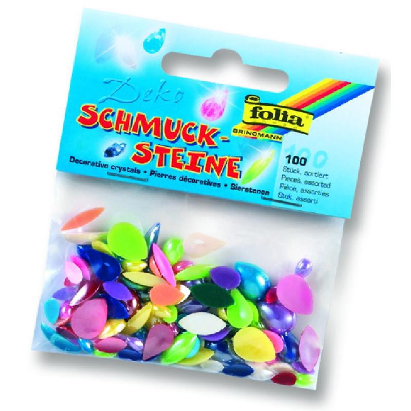 Folia dekorációs kövek 100db különféle szín/méret