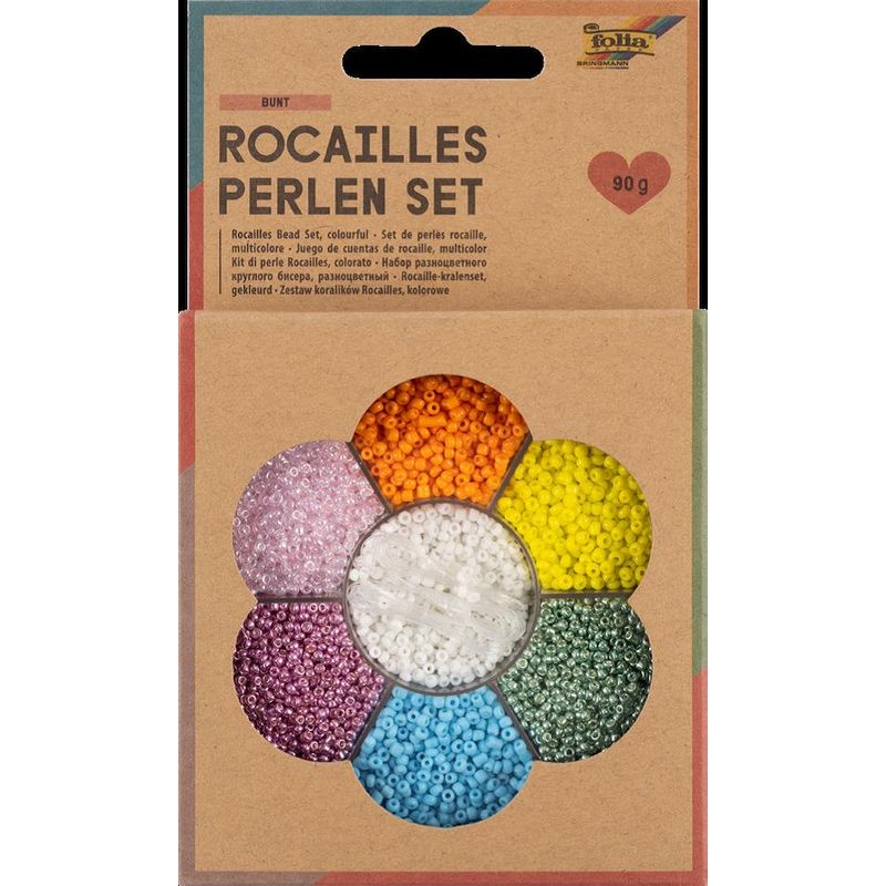Folia gyöngyfűző szett 90g szivárvány (3x1m nylon szál, 3 kapocs)