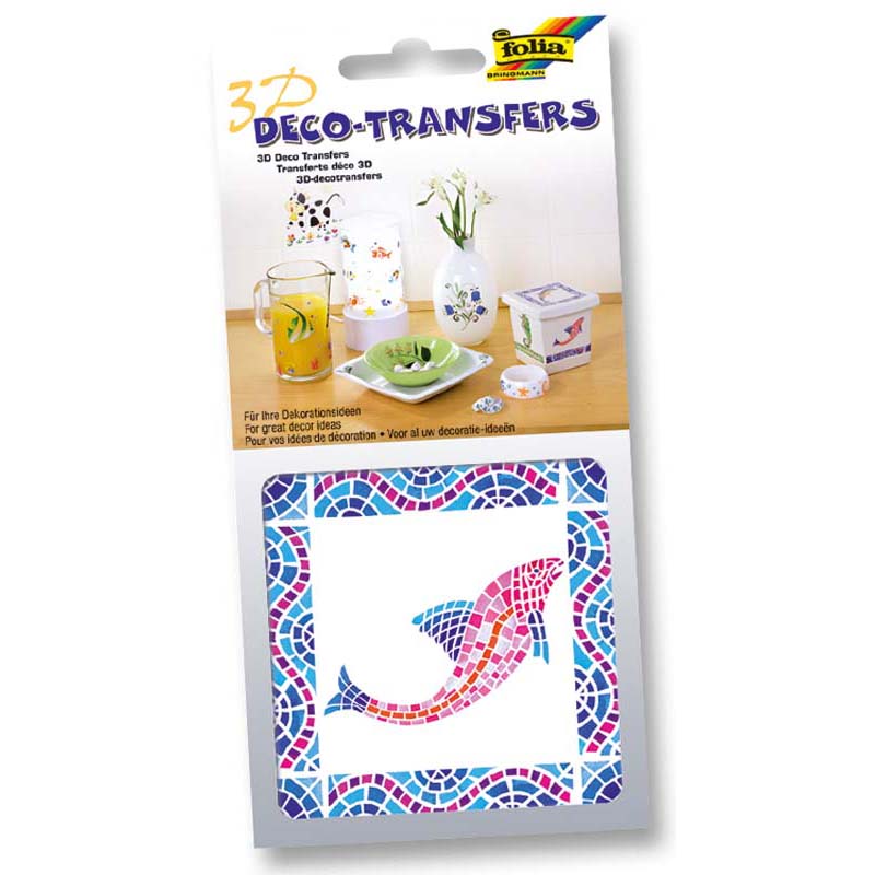 Folia dekorációs matrica 3d 10x10cm mozaik hal