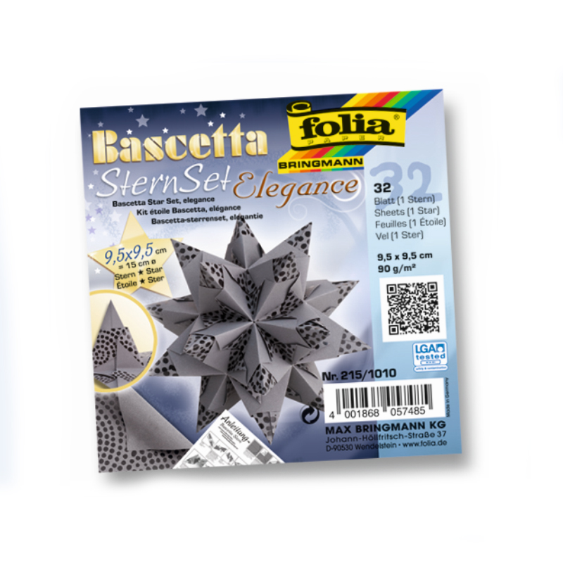 Folia csillag készítő papír 9,5x9,5cm 32 ív antra