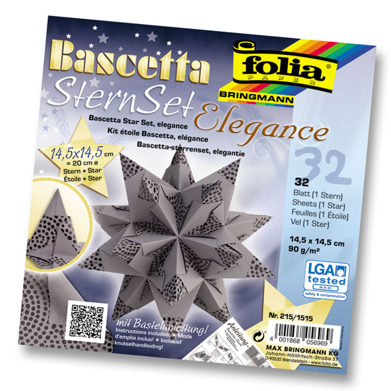Folia csillag készítő papír 14,5x14,5cm antracit