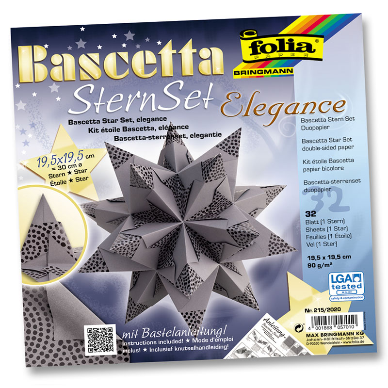 Folia csillag készítő papír 19,5x19,5cm antracit