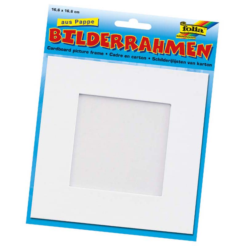 Folia képkeret karton 10x10cm képekhez fehér
