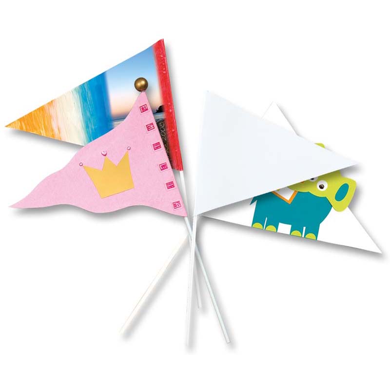 Folia papír zászló 20db 40cm pálcával
