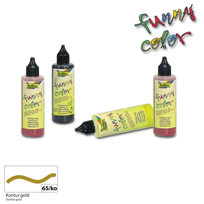 Folia ablakfesték kontúr arany 80ml Funny Color