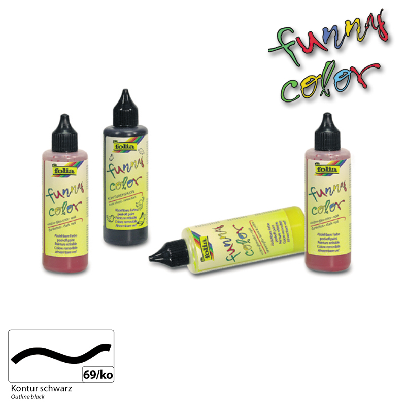 Folia ablakfesték kontúr fekete 80ml Funny Color