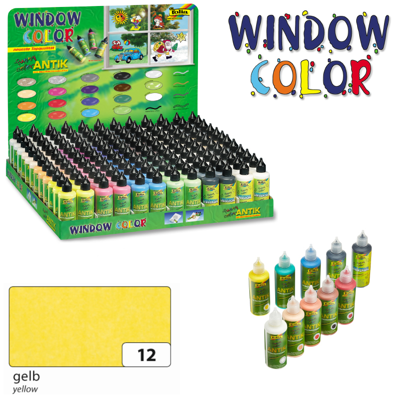 Folia ablakfesték sárga 80ml Funny Color