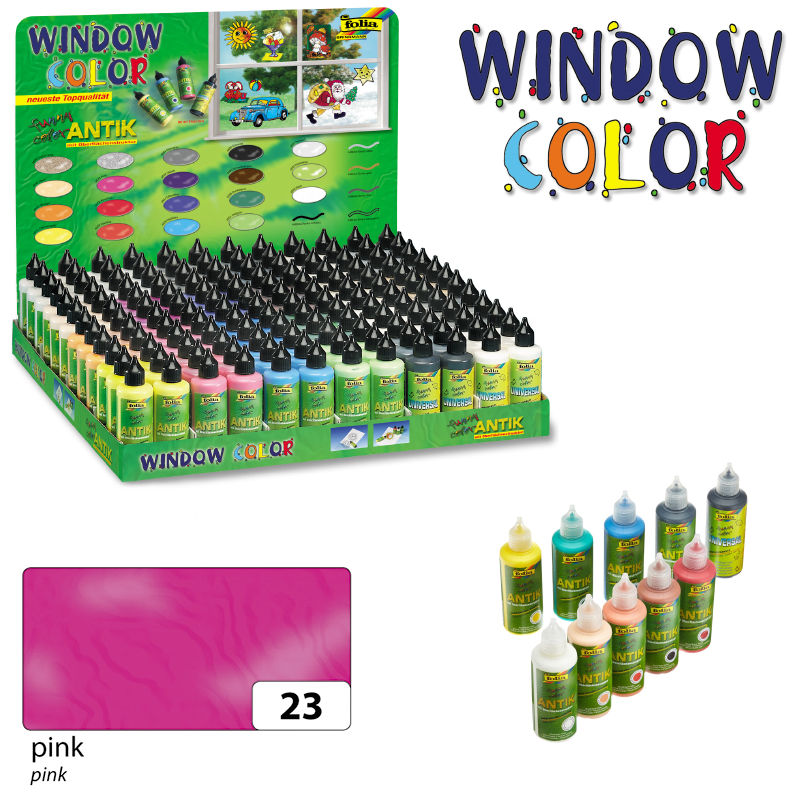 Folia ablakfesték antik rózsaszín 80ml Funny Color
