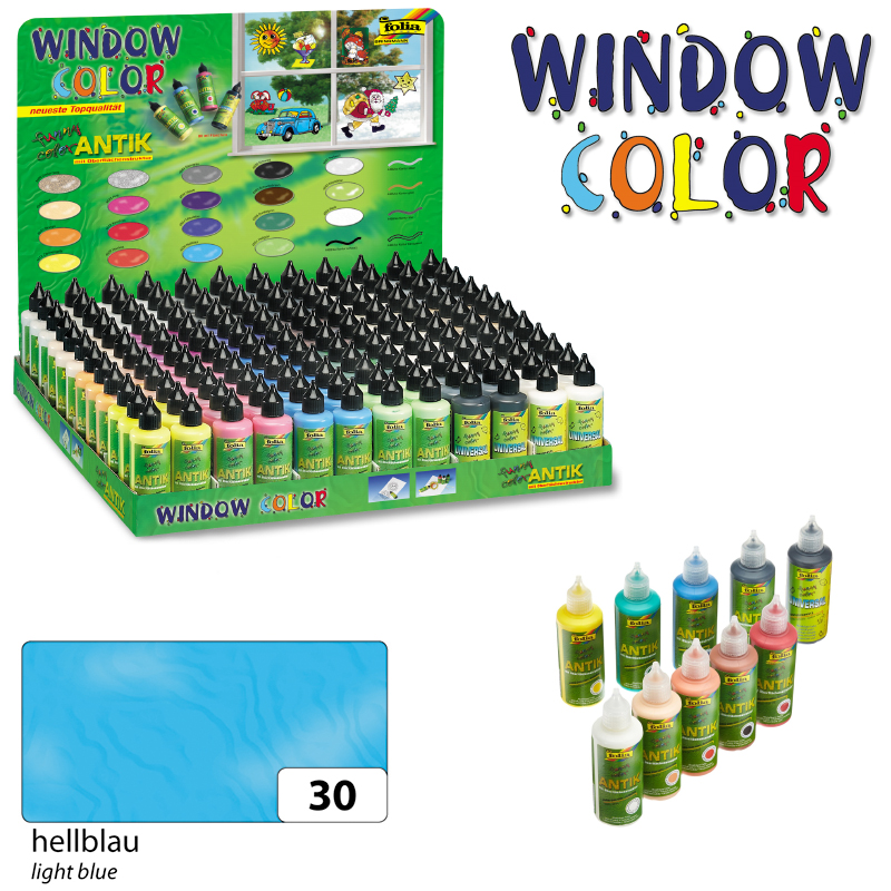 Folia ablakfesték antik égkék 80ml Funny Color