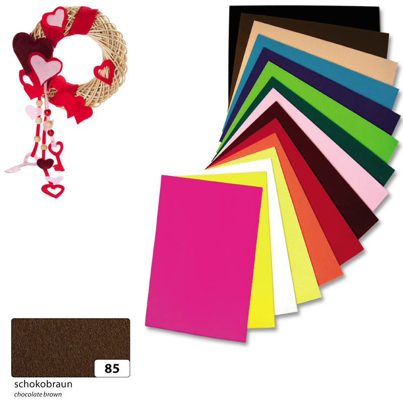Folia filc anyag 30x45cm 3,5mm 1 ív csokoládé barna